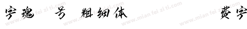 字魂41号 粗细体 Regular字体转换